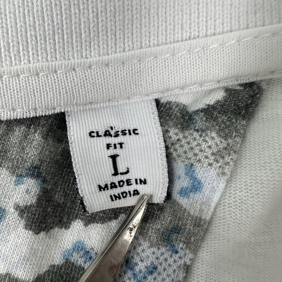 Robert Graham White Polo Shirt Men Large Embroidered‎ Skull Soft Supima Cotton - Picture 4 of 12